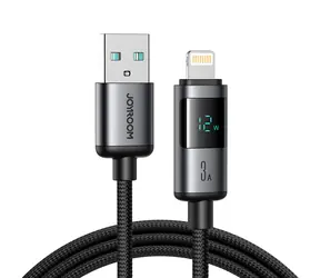 Joyroom S-A16 Pro Prism Series Nabíjecí kabel s displejem USB-A (M) - Lightning (M) 3A 1.2m černá