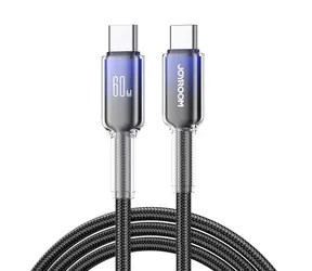 Joyroom S-A42 Crystal-Clear Series Nabíjecí kabel USB-C (M) - USB-C (M) 60W 1.2m černá