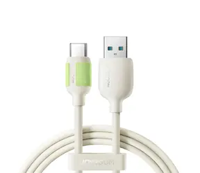 Joyroom S-A53 Nabíjecí kabel s fluorescenčním hrotem USB-A (M) - USB-C (M) 3A 1.2m béžová