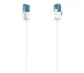 Hama 200688 Flexi-Slim bílá / Cat6a U/UTP / RJ45 / 0.75 m / 10 Gb/s / tenký