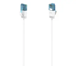 Hama 200690 Flexi-Slim bílá / Cat6a U/UTP / RJ45 / 3 m / 10 Gb/s / tenký
