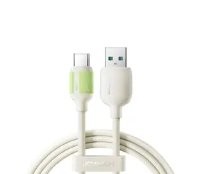 Joyroom S-A53 Nabíjecí kabel s fluorescenčním hrotem USB-A (M) - USB-C (M) 3A 2m béžová