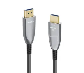 Hama 202037 optický aktivní HDMI kabel 8K Ultra High Speed 20 m stříbrná