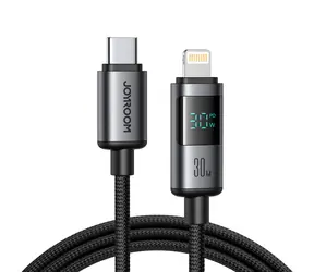 Joyroom S-A16 Pro Prism Series Nabíjecí kabel s displejem USB-C (M) - Lightning (M) 30W 1.2m černá