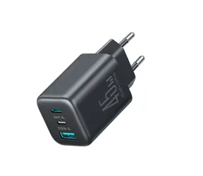 Joyroom JR-TO1 Síťová nabíječka černá / USB-C + Lightning + USB-A / 45W 