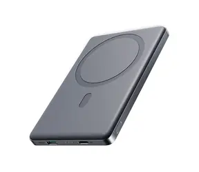 Joyroom JR-PBM08 šedá / Powerbanka / 5000 mAh / 2x USB-C + bezdrátové nabíjení / MagSafe