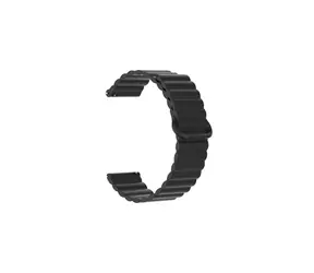 Aligator Řemínek silikonový magnetický / 22mm / černý