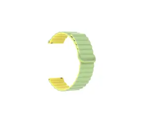 Aligator Řemínek silikonový magnetický / 22mm / zeleno-žlutý