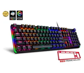 CONNECT IT NEO2 černo-červená / Mechanická klávesnice / CZ + SK layout / mechanické spínače / RGB / USB-A