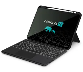 CONNECT IT TabCase Bezdrátová podsvícená klávesnice s pouzdrem pro iPad 10.9" černá / Bluetooth 5.0 / RGB podsvícení