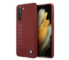 BMW Silikonový zadní kryt pro Samsung Galaxy S21+ červená
