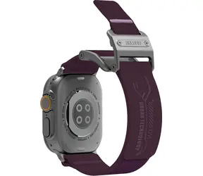 Aulumu A11 Mag Buckle Slim řemínek pro Apple Watch, stříbrná spona, fialový pásek