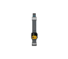 Aulumu A11 Mag Buckle Slim řemínek pro Apple Watch, stříbrná spona, šedý pásek