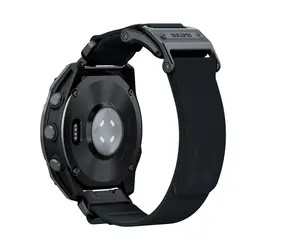 Aulumu C11 Mag-Buckle Slim Řemínek pro Garmin Watch (QuickFit 26mm), černá přezka, černý řemínek