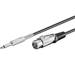 Rozbaleno - PremiumCord Kabel Jack 6.3mm-XLR samec-samice 6m / rozbaleno