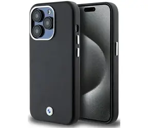 BMW Zadní kryt Signature Wrapped MagSafe pro iPhone 14 Pro Max kovový černá