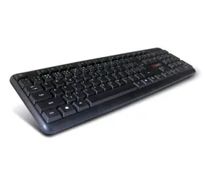 Rozbaleno - C-TECH KB-102-BL Slim klávesnice  / CZ/SK / PS/2 / černá / rozbaleno