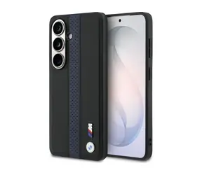BMW Zadní kryt perforovaný s logem a pruhem MagSafe pro Samsung Galaxy S26 modrá