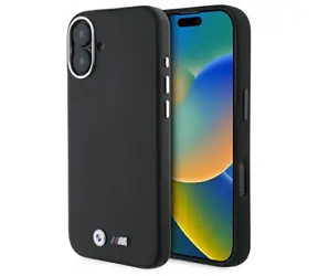 BMW Zadní kryt hladký celokovový MagSafe pro iPhone 16 černá