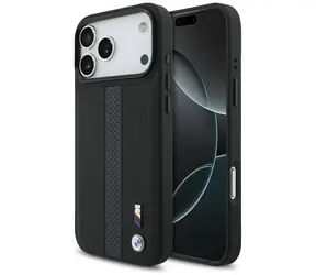 BMW Zadní kryt perforovaný s pruhem a logem MagSafe pro iPhone 17 Pro Max modrá