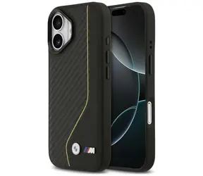 BMW Zadní kryt Carbon Line & Logo MagSafe pro iPhone 17 žlutá