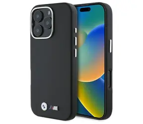 BMW Zadní kryt hladký celokovový MagSafe pro iPhone 16 Pro Max černá
