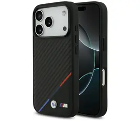 BMW Zadní kryt Carbon Tricolor Line MagSafe pro iPhone 17 Pro černá