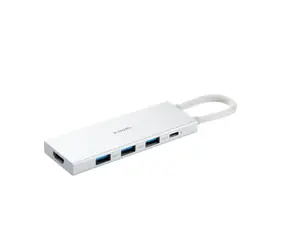 Rozbaleno - Xiaomi 5-in-1 bílá / USB HUB / 3x USB-A / 1x USB-C (M) / 1x USB-C (F) / 1x HDMI / rozbaleno