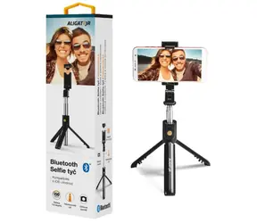 Rozbaleno - Aligator HA12 černá / Držák SELFIE s Bluetooth / tripod / rozbaleno
