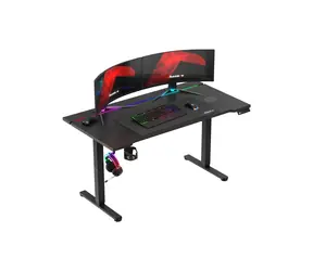 Rozbaleno - Huzaro Hero 8.7 RGB černá / Elektrický herní stůl / 140 x 70 x 72 - 118 cm / rozbaleno