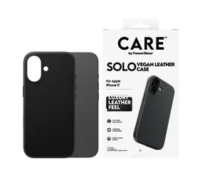 Rozbaleno - PanzerGlass CARE kryt Apple iPhone 17 SOLO MagSafe černá veganská kůže / rozbaleno