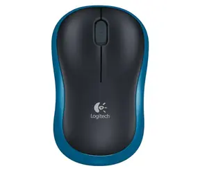 Rozbaleno - Logitech myš Wireless Mouse M185 / optická / 3 tlačítka / modrá-černá / rozbaleno