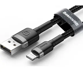 Rozbaleno - Baseus kabel USB-A na Lightning černá 2 m / rozbaleno
