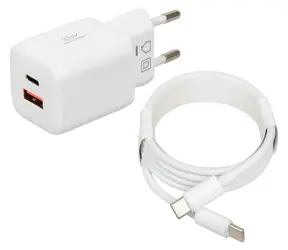 Rozbaleno - iBOX C-42 GaN PD33W bílá / Nabíječka / USB-A / USB-C / 33 W / rozbaleno