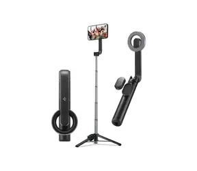 Rozbaleno - Spigen MagSafe SelfieStick Tripod selfie tyč černá / rozbaleno