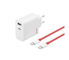 OnePlus SUPERVOOC 80W bílá / 1x USB-A / 1x USB-C / USB-C kabel PD / QC 