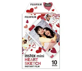 Fujifilm Instax mini Heart Sketch / 10ks fotek
