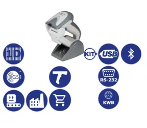 DATALOGIC Gryphon I GBT4130 / bezdrátový snímač 1D čárových kódů / kit USB + základna / KWB / USB / RS-232 / BT / bílý