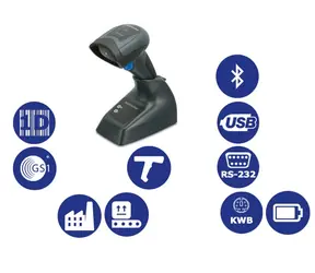 DATALOGIC QuickScan I QBT2131 / snímač 1D čárových kódů / BT / RS-232 / KBW / USB / černá