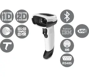 ZEBRA čtečka DS8178 SR bílá / snímač 2D čárových kódů / BT / FIPS / bez kabelu