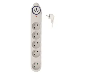 Solight PO57 přepěťová ochrana bílá / 150J / 5 zásuvek / 3m