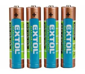 EXTOL-ENERGY Baterie alkalické ULTRA+ 1.5V AAA (LR03) 4ks