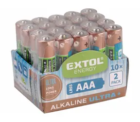 EXTOL-ENERGY Baterie alkalické ULTRA+ 1.5V AA (LR6) 20ks