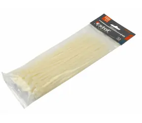 EXTOL PREMIUM Pásky na vodiče bílé 300x4.8mm 100ks / NYLON
