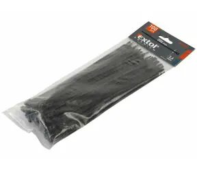 EXTOL-PREMIUM Pásky na vodiče 400x4.8mm černé 100ks / NYLON 