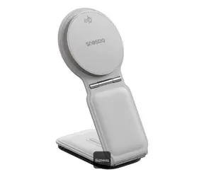 Baseus PrimeTrip C02 Magnetický držák do auta s bezdrátovým nabíjením bílá