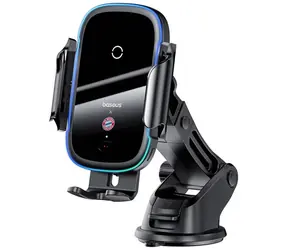 Baseus C40344000113-Z1 Držák do auta s 15W nabíječkou Bayern edition černá