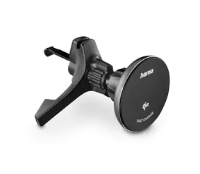 Hama držák do auta s bezdrátovou nabíječkou Qi2 černá / 15 W / magnetický
