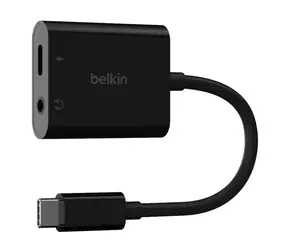 Belkin USB-C adaptér černá / USB-C / 3.5mm jack / 60W