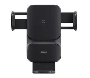 Zánovní - Baseus CGZX000001 Wisdom Držák mobilu do mřízky ventilace s bezdrátovým nabijením černá / 15W / zánovní